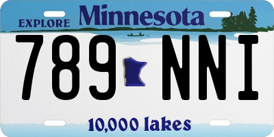 MN license plate 789NNI