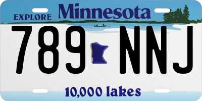 MN license plate 789NNJ