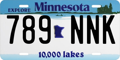 MN license plate 789NNK