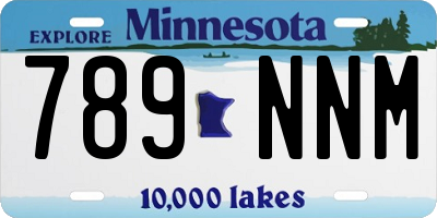 MN license plate 789NNM