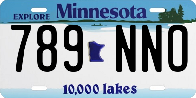 MN license plate 789NNO