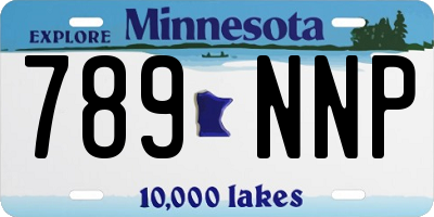 MN license plate 789NNP