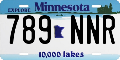 MN license plate 789NNR