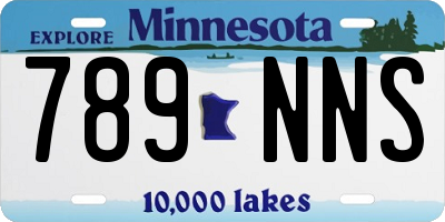MN license plate 789NNS