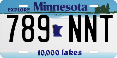 MN license plate 789NNT