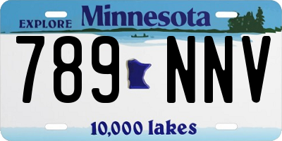 MN license plate 789NNV