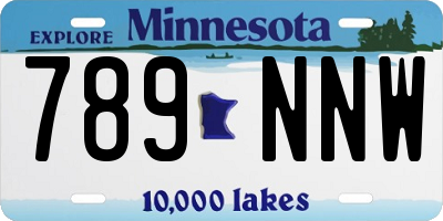 MN license plate 789NNW
