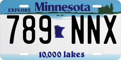 MN license plate 789NNX