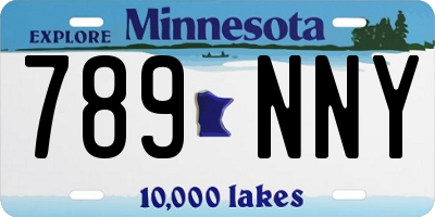 MN license plate 789NNY