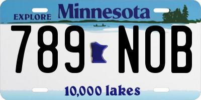 MN license plate 789NOB