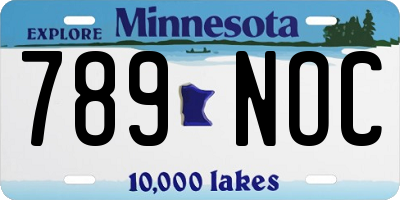MN license plate 789NOC