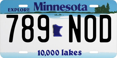 MN license plate 789NOD