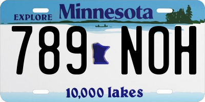 MN license plate 789NOH