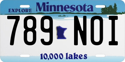 MN license plate 789NOI