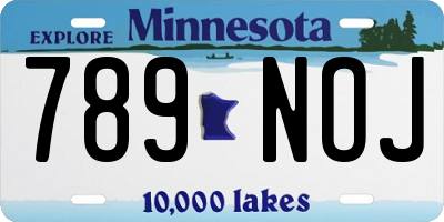 MN license plate 789NOJ