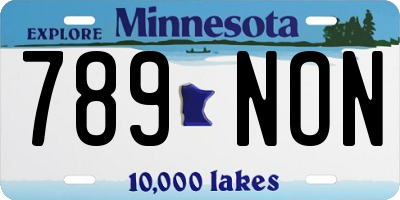 MN license plate 789NON