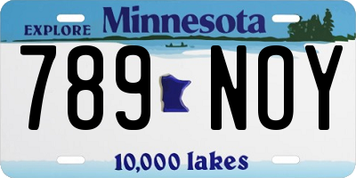 MN license plate 789NOY