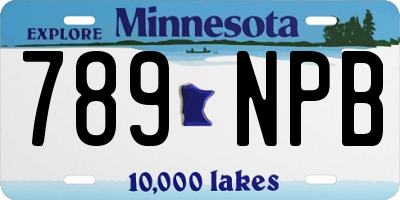 MN license plate 789NPB