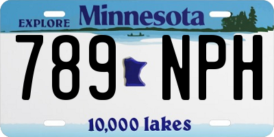 MN license plate 789NPH