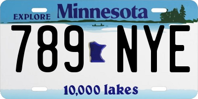 MN license plate 789NYE