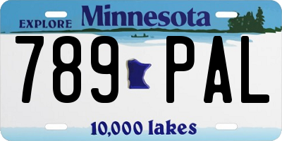 MN license plate 789PAL