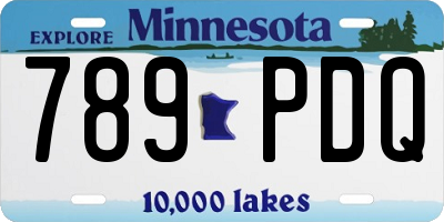 MN license plate 789PDQ