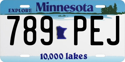 MN license plate 789PEJ