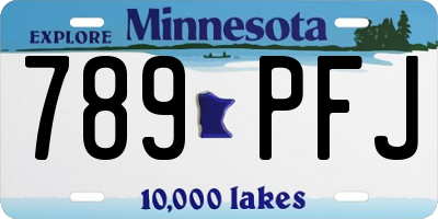 MN license plate 789PFJ