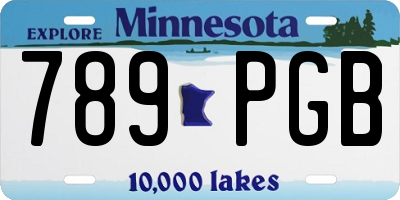 MN license plate 789PGB