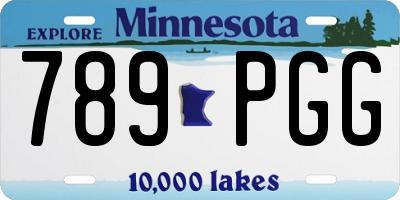 MN license plate 789PGG