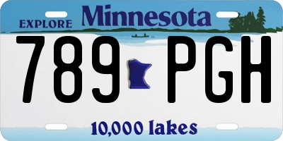 MN license plate 789PGH