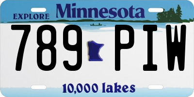 MN license plate 789PIW