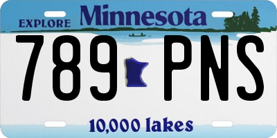 MN license plate 789PNS