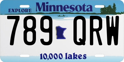 MN license plate 789QRW
