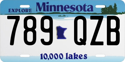 MN license plate 789QZB