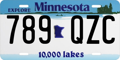 MN license plate 789QZC