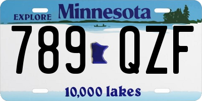 MN license plate 789QZF