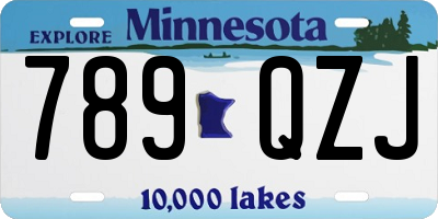 MN license plate 789QZJ