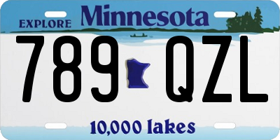 MN license plate 789QZL
