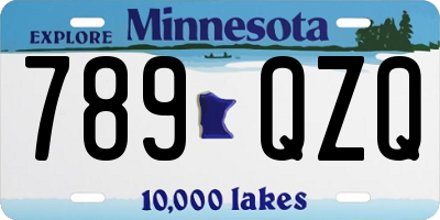 MN license plate 789QZQ