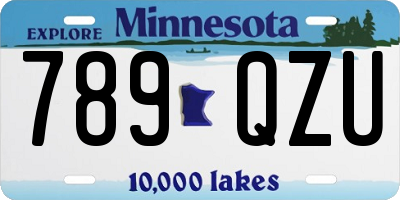 MN license plate 789QZU