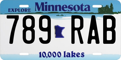 MN license plate 789RAB