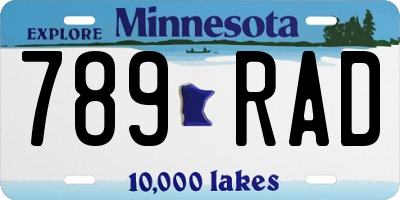 MN license plate 789RAD