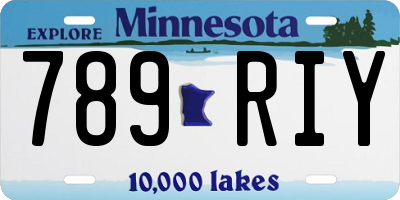 MN license plate 789RIY