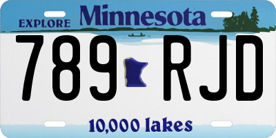 MN license plate 789RJD