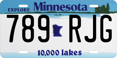 MN license plate 789RJG