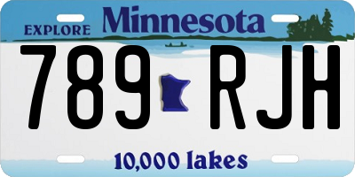 MN license plate 789RJH