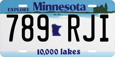 MN license plate 789RJI