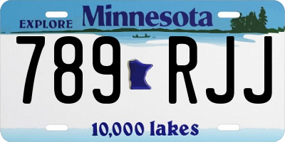 MN license plate 789RJJ