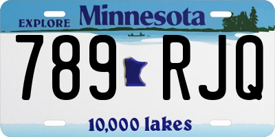 MN license plate 789RJQ